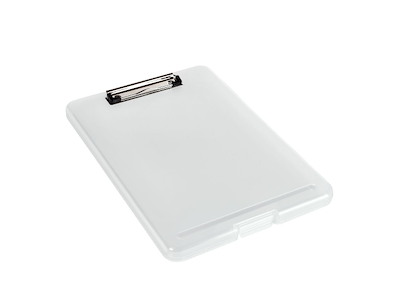 Clipboard A4 med opbevaring Transparent
