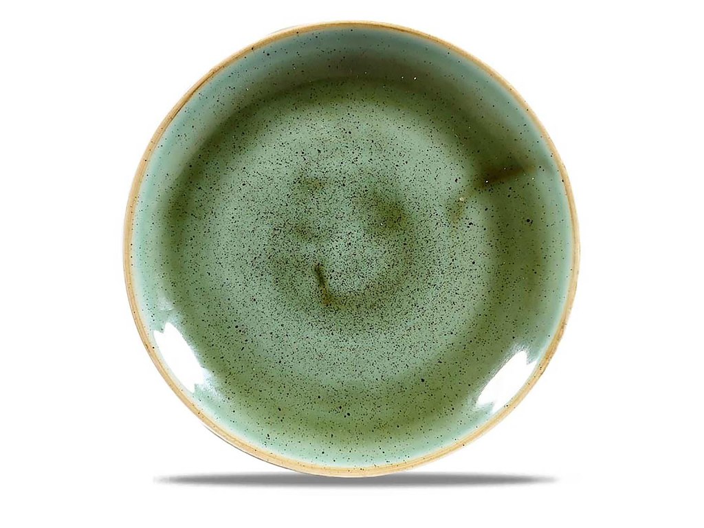 Tallerken Coupe Stonecast Ø16.5 cm Porcelæn Salturt Grøn