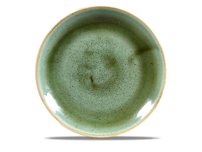 Tallerken Coupe Stonecast Ø16.5 cm Porcelæn Salturt Grøn