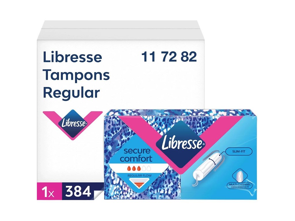 Tampon Libresse Regular Ultra-Thin Dispenser Refill Uden Parfume Hvid 384stk