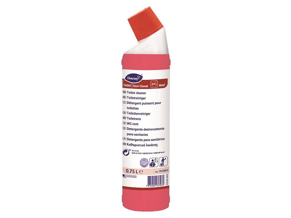 Toiletrens Flydende Taski Sani Clonet W4f 750ml med Farve/Parfume Rød Surt