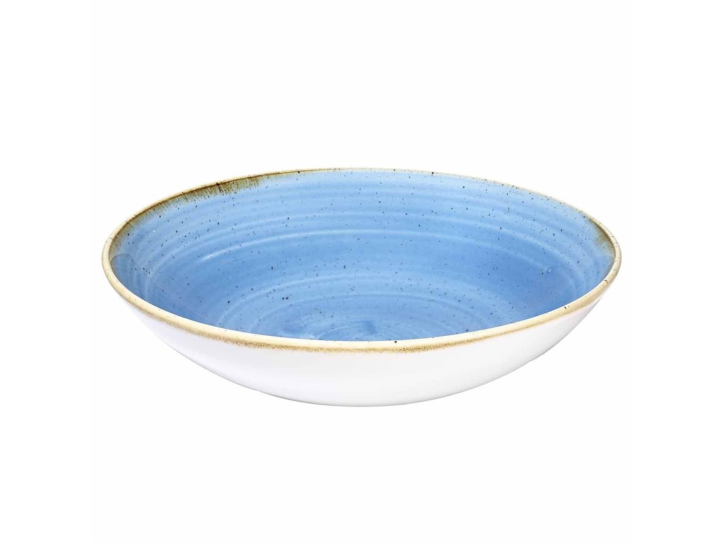 Tallerken Dyb Coupe Stonecast 113,6 cl Ø24.8 cm Porcelæn Kornblomst blå
