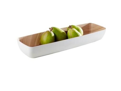 Skål Frida 3.65 ltr 53x16.2x7.5 cm Melamin Hvid/Trælook