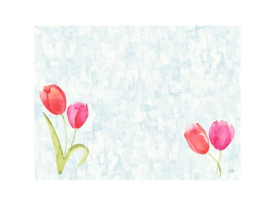 Dækkeserviet Bio Dunicel L30xB40cm Painted Tulips