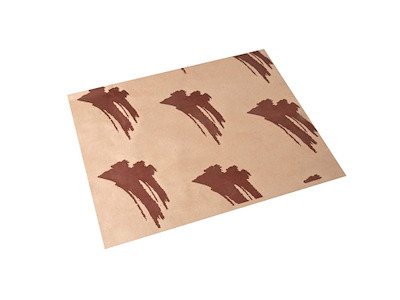 Burgerpapir 300x400mm 40 gr naturlig Greaseproof med brunt tryk Brun