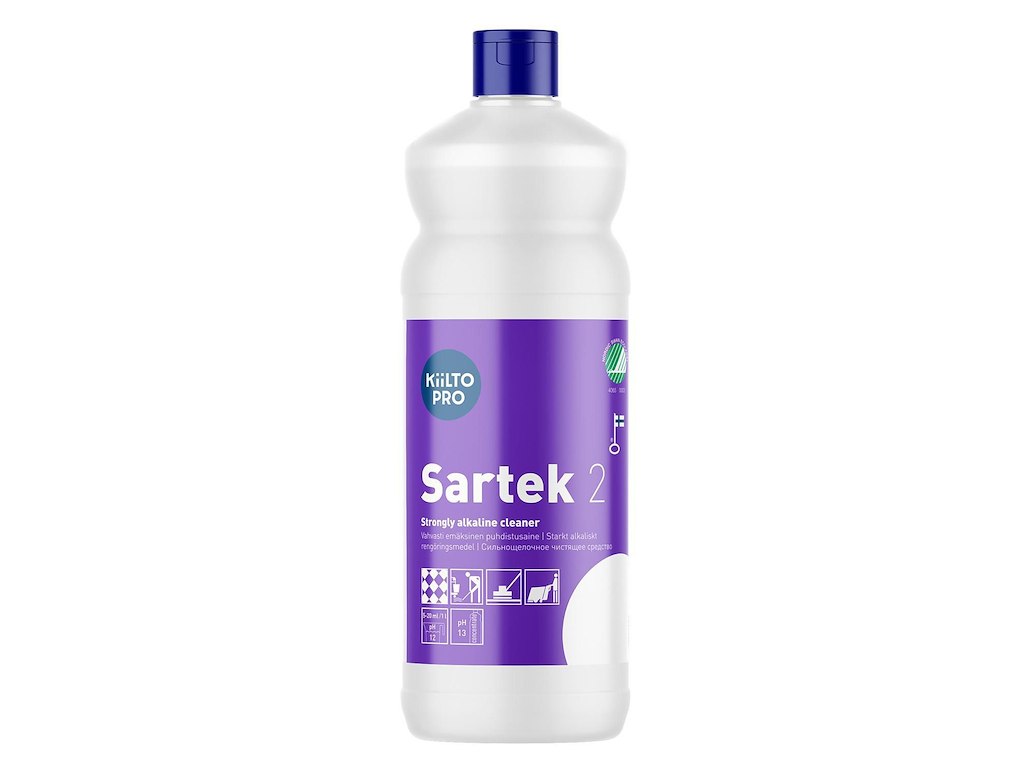 Grundrengøring Gulv Kiilto Sartek 2 1ltr Svanemærket uden Parfume Manuel/Maskine