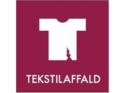 Piktogram L120xB120mm Tekstilaffald