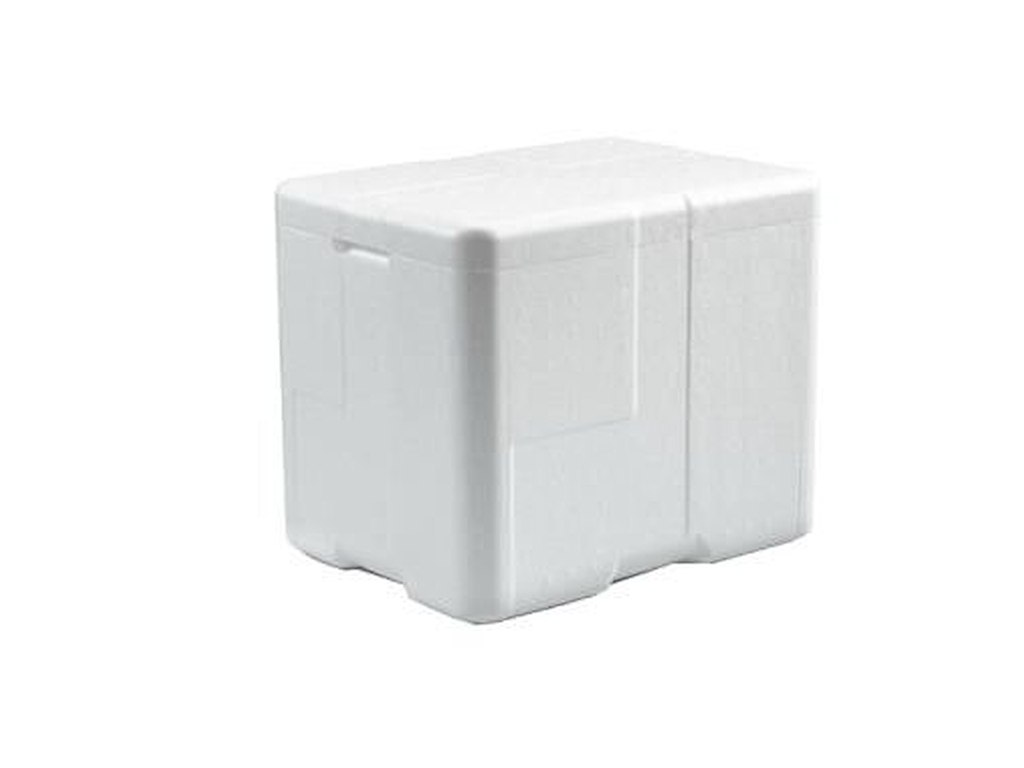 Termokasse 25 ltr 40x30x33 cm Coolsafe Large med Låg EPS Hvid