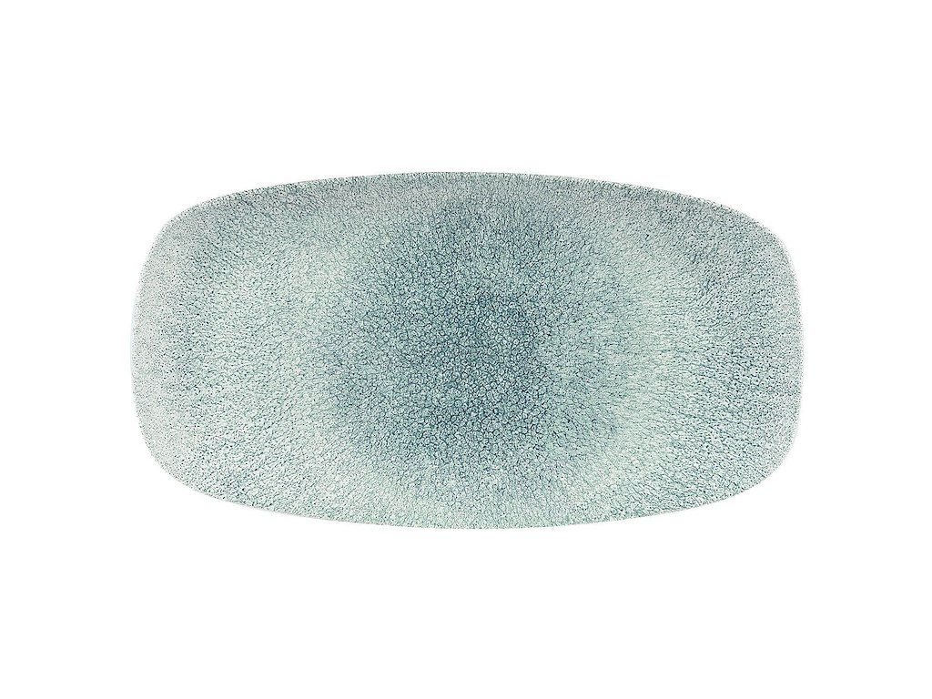 Serveringsfad Raku 35.5x18.9 cm Porcelæn Jadegrøn