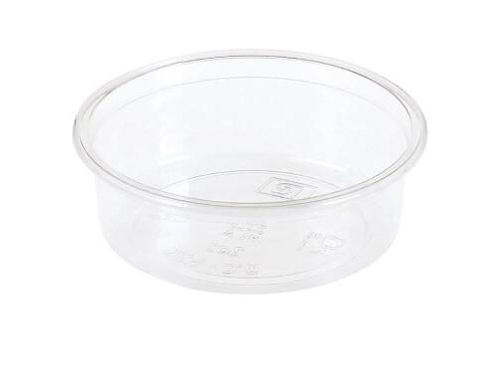 Dressingbæger 60 ml Ø76x25 mm Rund Bionedbrydelig PLA Klar