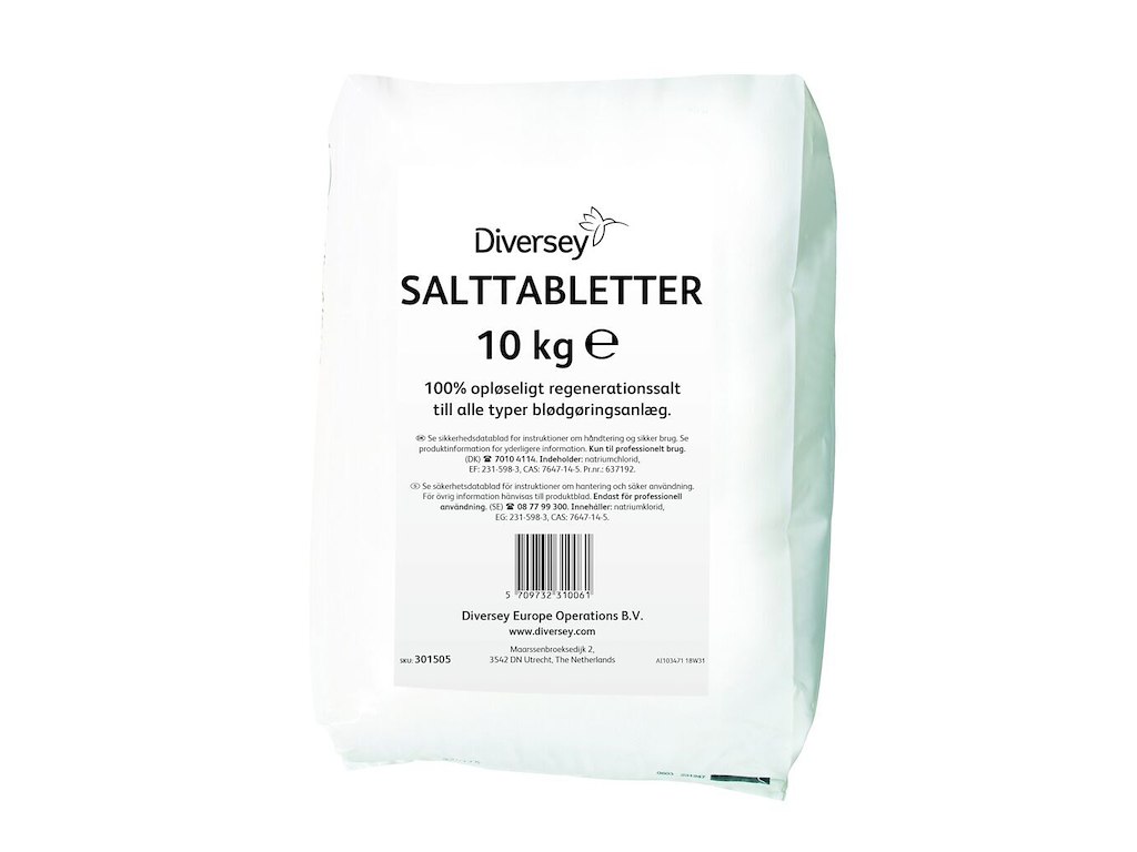Maskinopvask Salt Tabs Diversey Salttabletter 10kg til blødgøringsanlæg