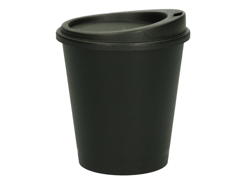Kaffebæger og låg Verive 300ml Ø79mm H115mm plast PP flergangs sort