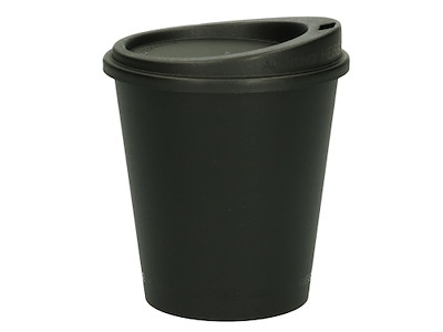 Kaffebæger og låg Verive 300ml Ø79mm H115mm plast PP flergangs sort