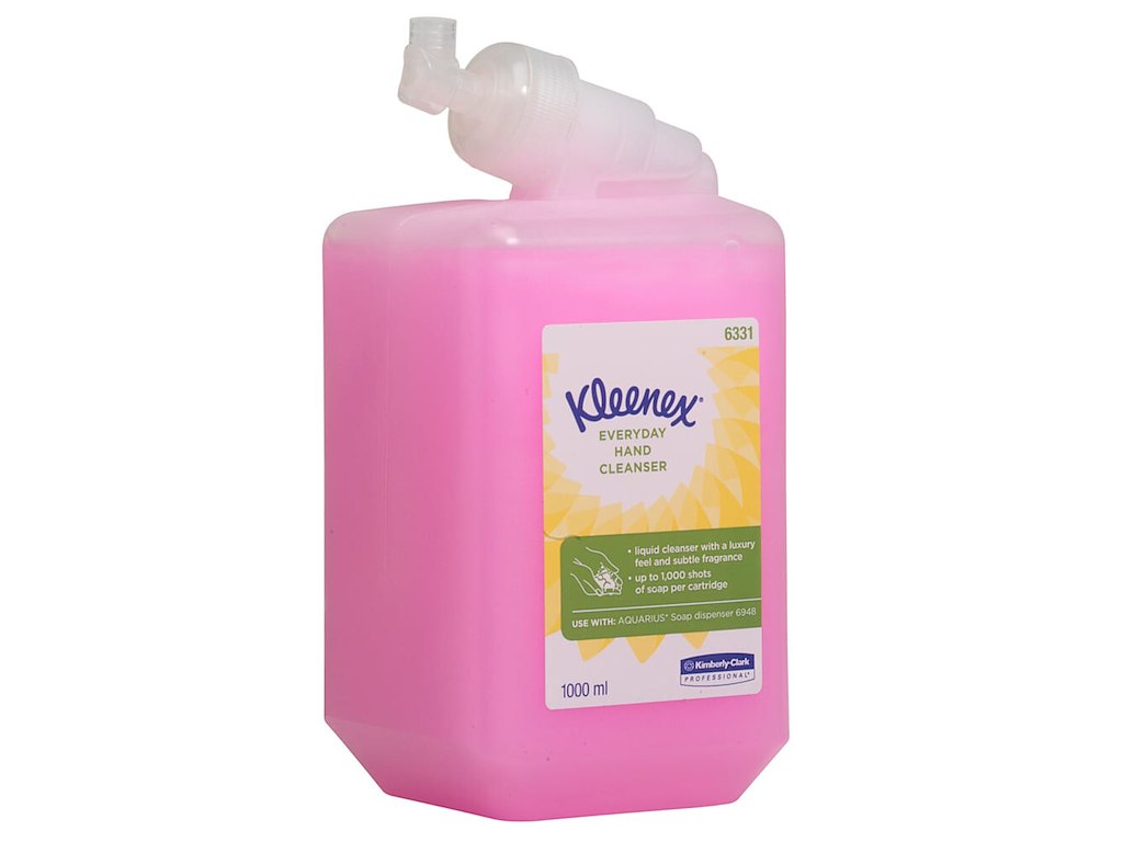 Sæbe Flydende Kleenex General til Alm. brug med Farve/Parfume 1 ltr Rød
