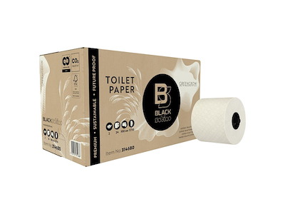 Toiletpapir BlackSatino GreenGrow L9.8xB14cm 100m Papir 2-lag Natur