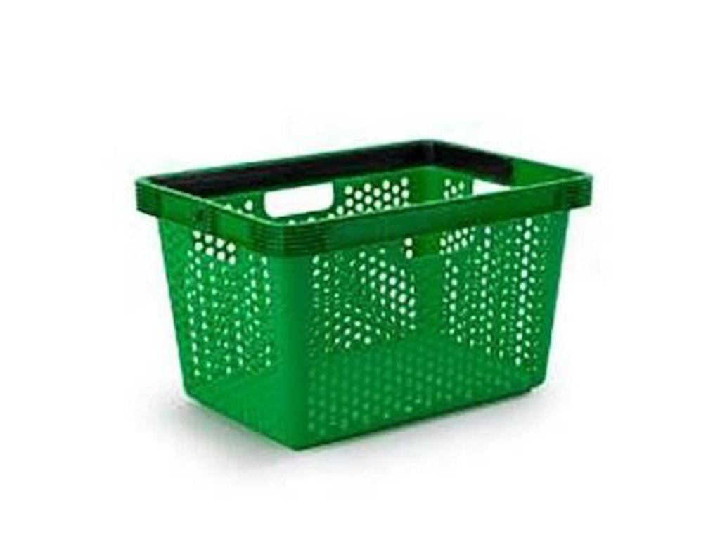 Indkøbskurv 24.5x44x28 cm Grøn