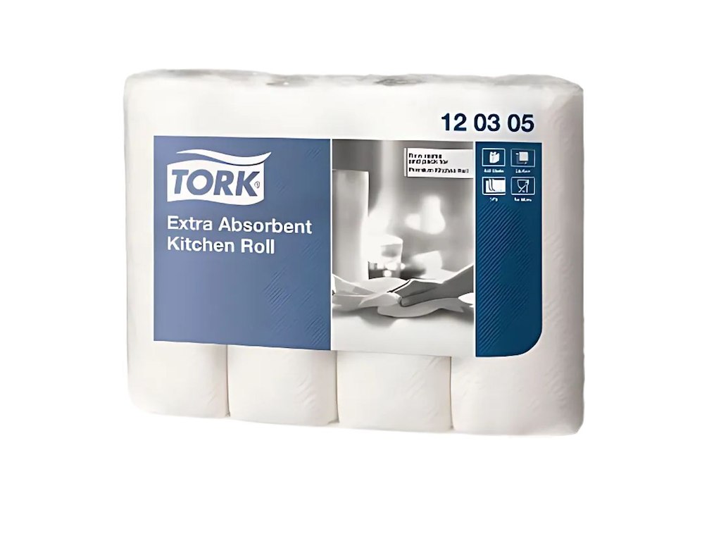 Køkkenrulle Tork Premium 3-lag 12.2 m Hvid