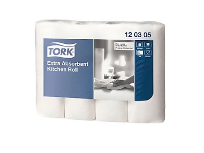 Køkkenrulle Tork Premium 3-lag 12.2 m Hvid