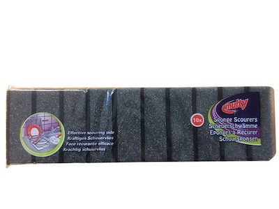 Multisvamp L9xB6xH3cm Tekstil med Skuresål Sort