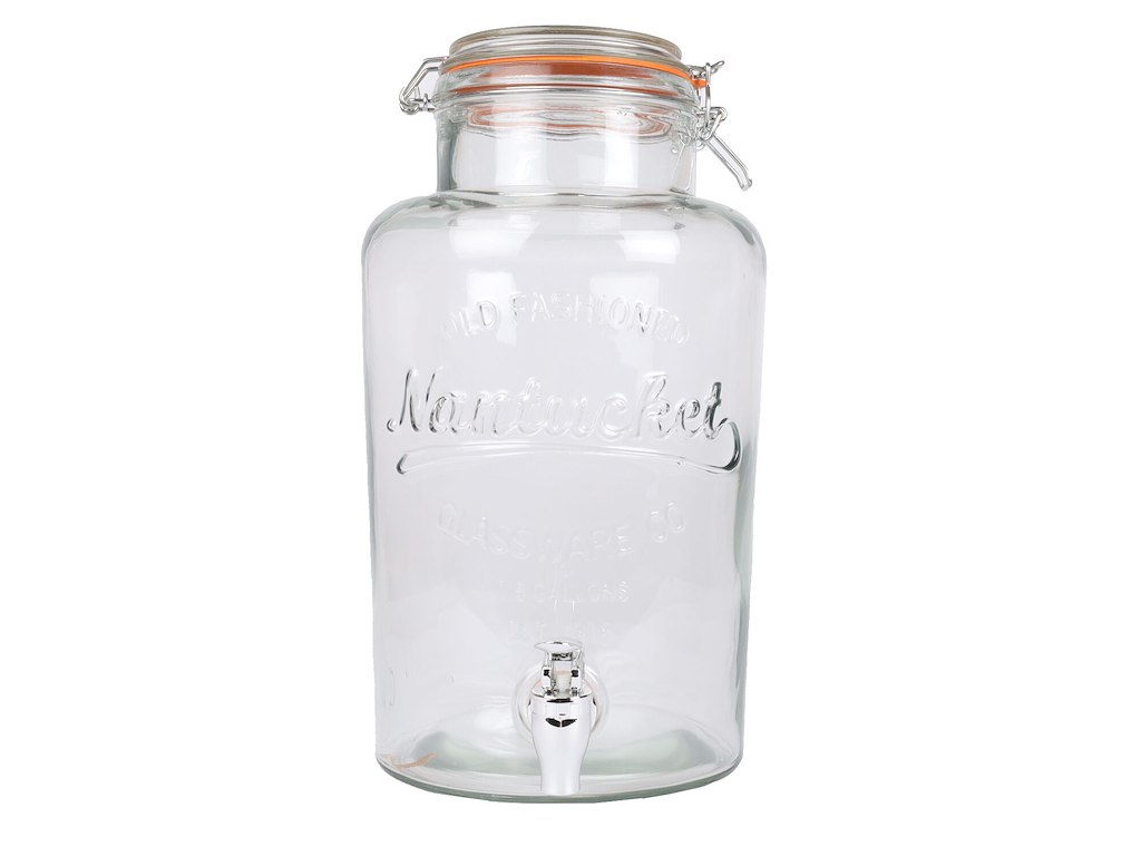 Glasbeholder 6ltr Ø19xB19xH33.5cm med taphane til kolde drikke