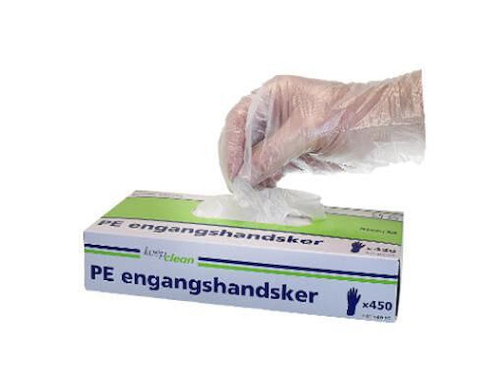 Handske engangs Str M HDPE
