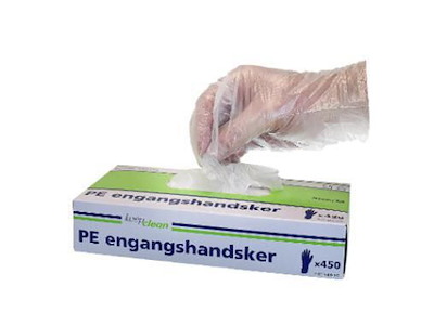 Handske engangs Str M HDPE
