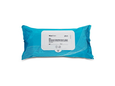 Desinfektion Serviet WipeClean Ethanol Disinfection m tensid 20x20 cm 100stk Blå