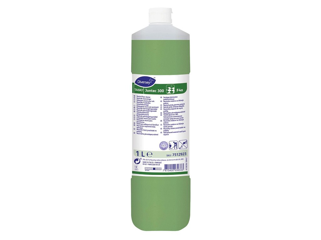 Universalrengøring Gulv Jontec 300 F4a Neutral pH med Farve/Parfume 1 ltr Grøn