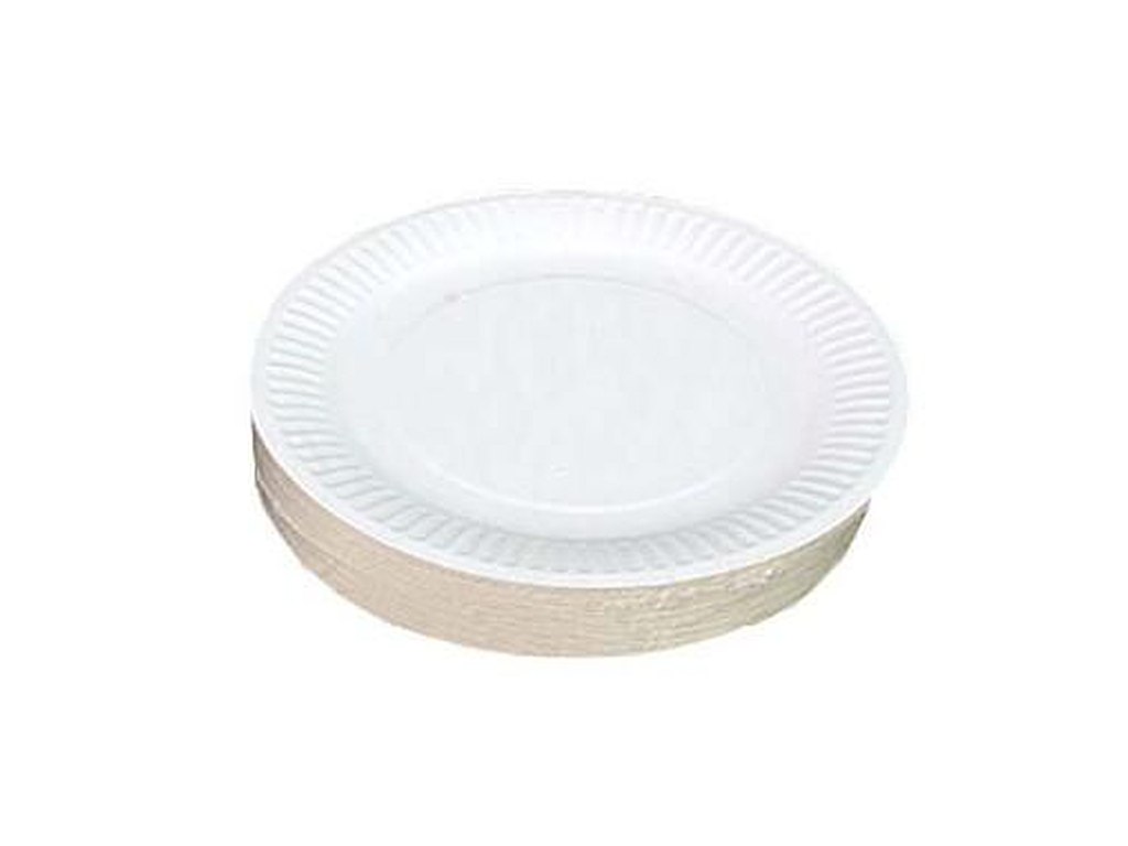 Paptallerken Verive Ø23xH1cm Hvid