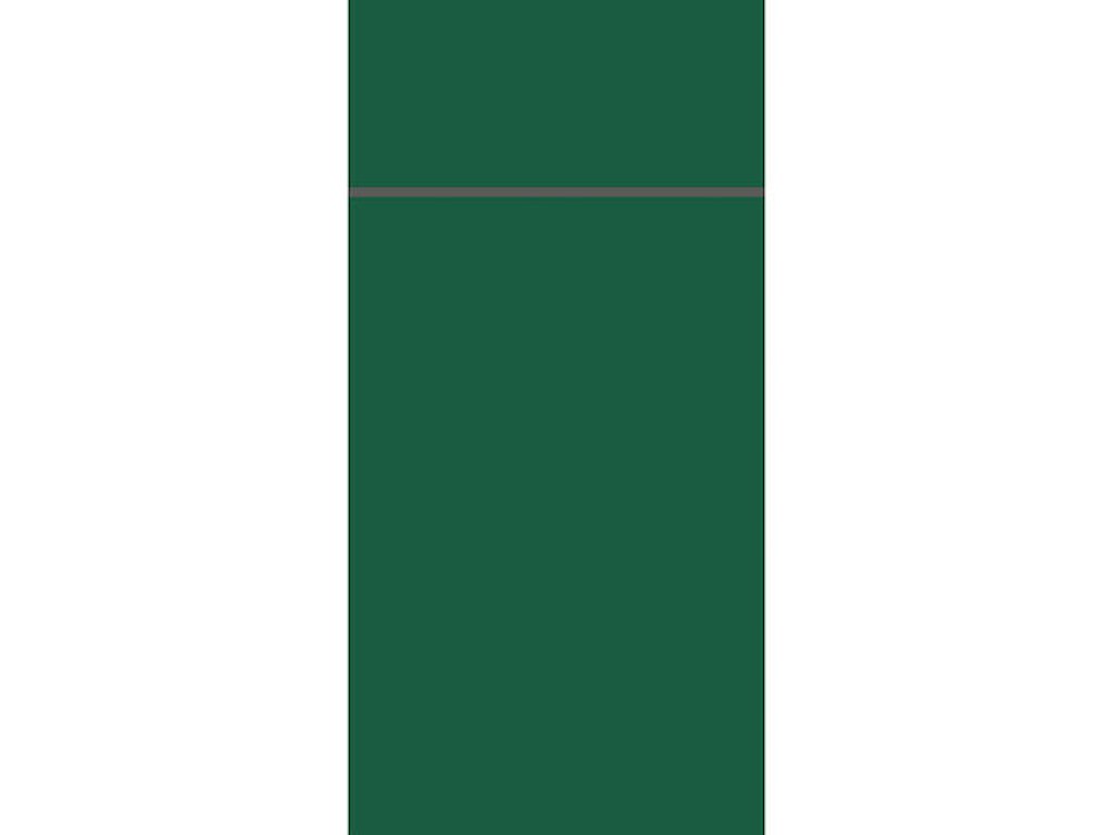 Serviet Bio Dunisoft Duniletto Slim L40xB33cm bestik-fold Mørkegrøn