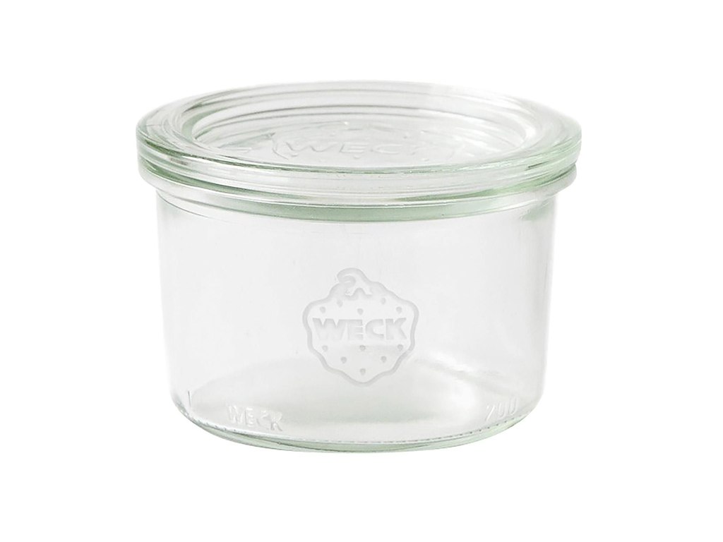 Patentglas Weck 200ml Ø8.8x5.6cm uden Låg Glas