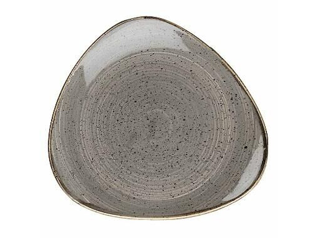 Tallerken Stonecast 31.1 cm Trekant Porcelæn Grå