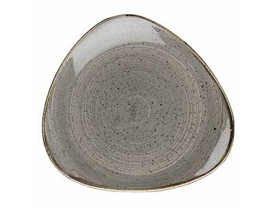 Tallerken Stonecast 31.1 cm Trekant Porcelæn Grå