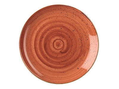 Tallerken Coupe Stonecast Ø26 cm Porcelæn Orange