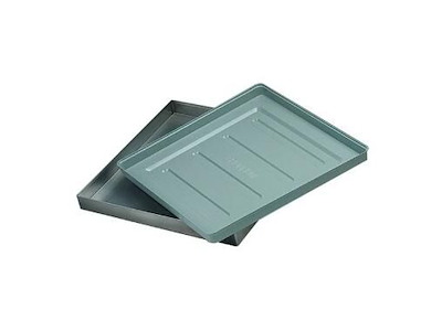 Spildbakke 52x52x3.5 cm Plast Grå til Opvaskekurve