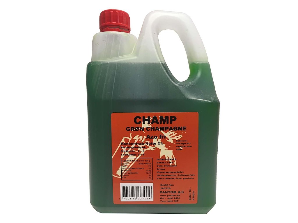 Saft Champ Champagnebrus smag 2 ltr Grøn