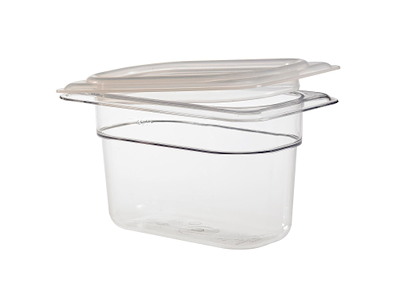 Låg til Kantine med pakning 1/9GN Polypropylen Klar