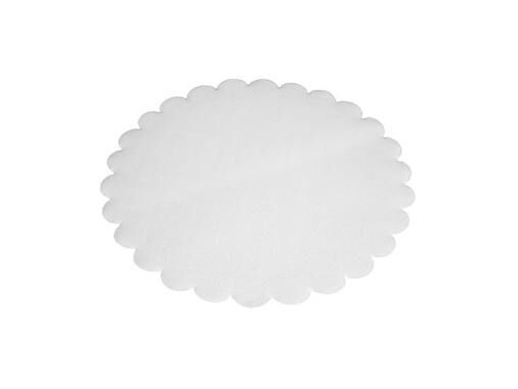 Fadpapir Ø18 cm Rund Præget Hvid