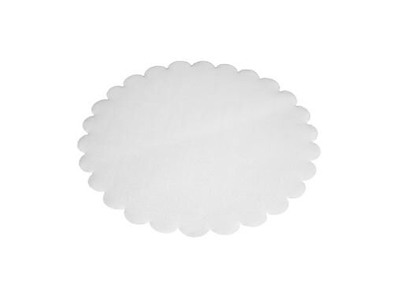 Fadpapir Ø18 cm Rund Præget Hvid