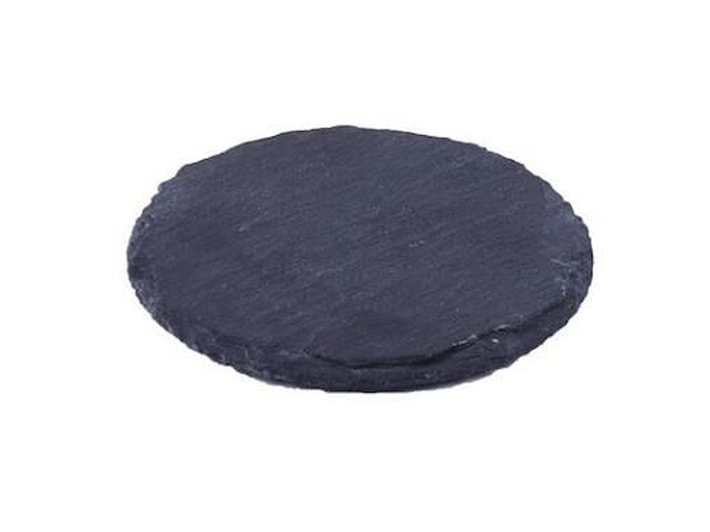 Lysplatte Ø10 cm Skiffer Naturgrå