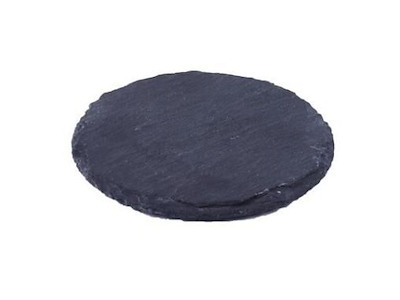 Lysplatte Ø10 cm Skiffer Naturgrå