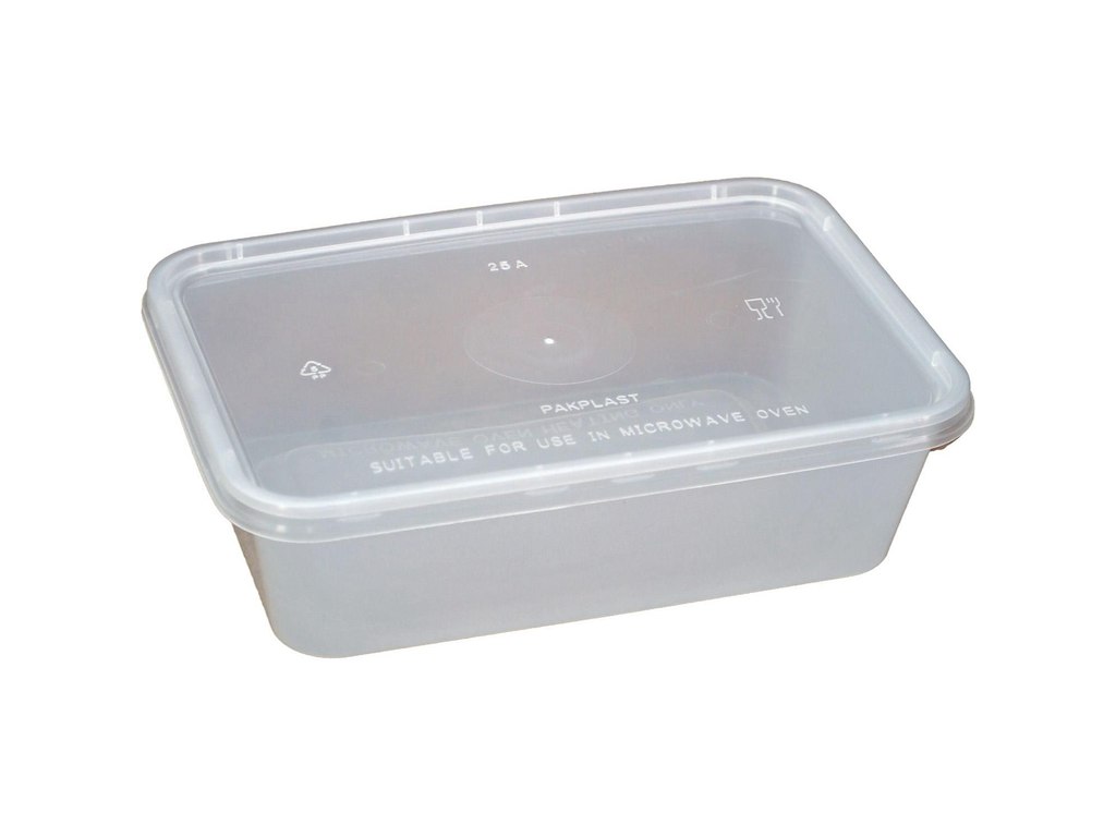 Plastbakke 650 ml 120x175x50 mm Klar Nudelbakke til Microovn med Låg