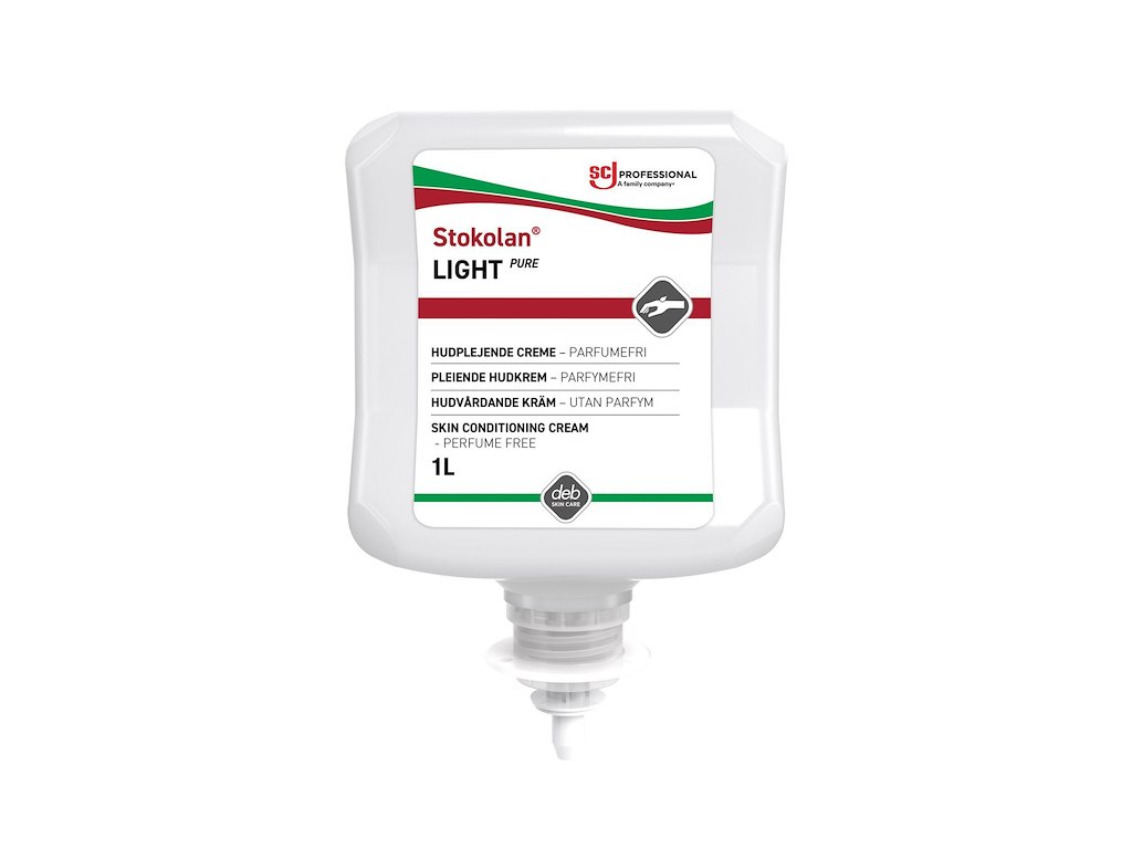 Hudcreme Stokolan Light PURE 1ltr ECARF uden Parfume/Parabener 6% fedt til disp