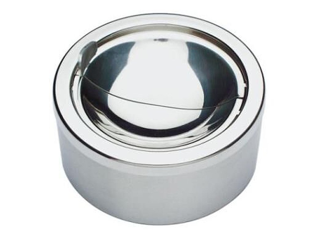 Askebæger Ø12xH5.5 cm med Vippelåg Rustfri stål