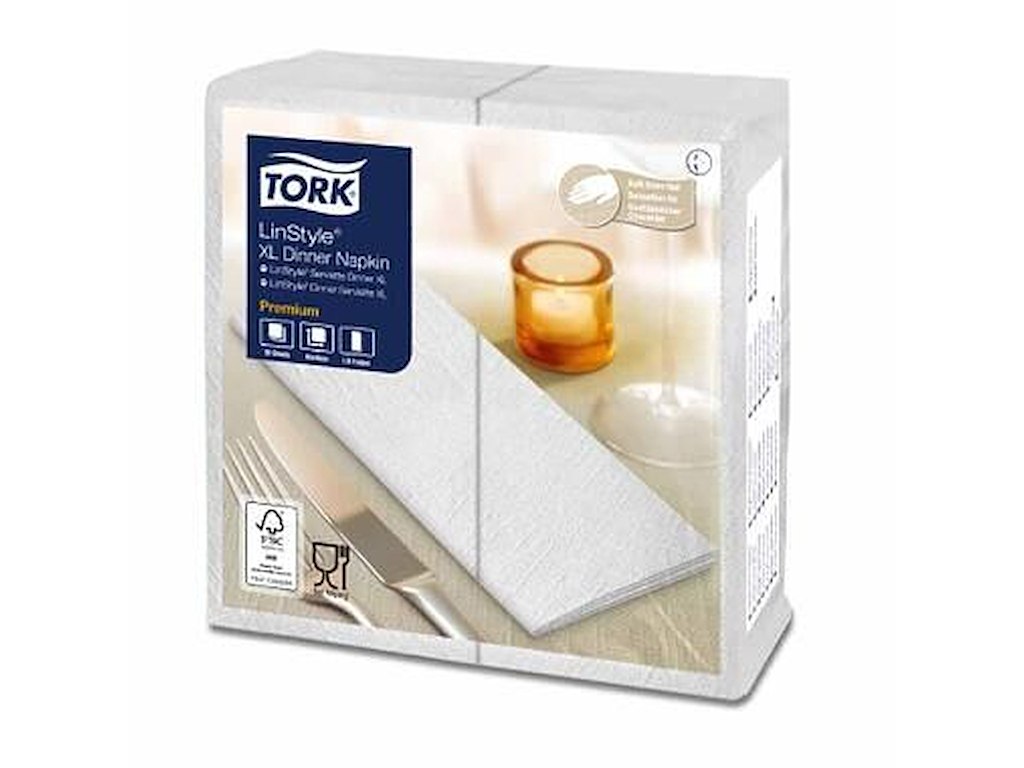 Serviet Tork Linstyle 48x48cm 1/8 fold Hvid
