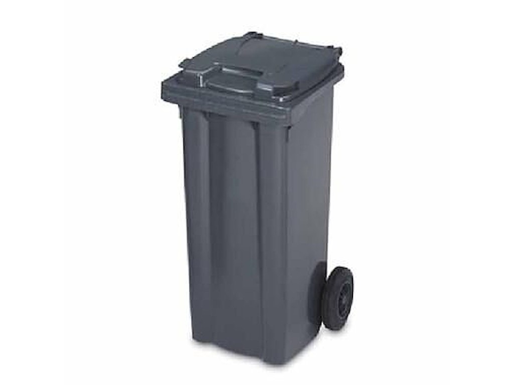 Affaldscontainer 140 ltr 2-hjulet grå