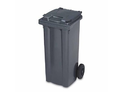 Affaldscontainer 140 ltr 2-hjulet grå