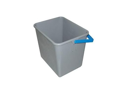 Spand 6 ltr med Hank Firkantet Grå/Blå