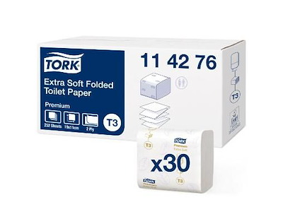 Toiletpapir Tork Premium T3 Ekstra soft 11x19 cm