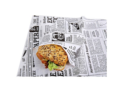Sandwichpapir Old News 37x50 cm 50+6 gr Duplex PE-belagt